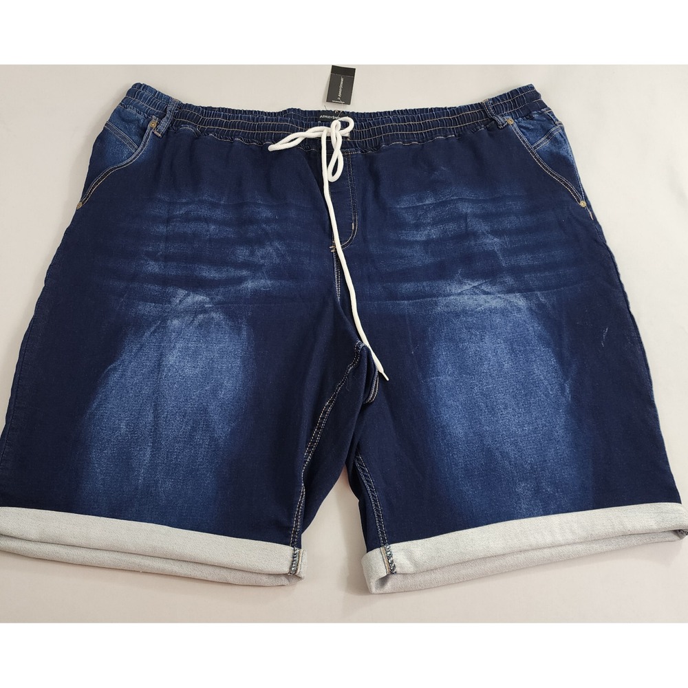 Ashley Stewart Jeans Shorts Womens sz 34 Blue Stretch $54 Ladies